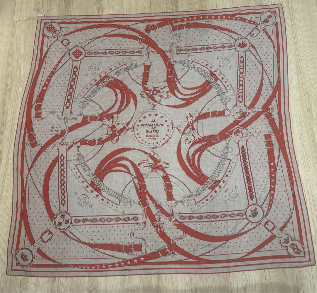 エルメス　カシシル　カレジェアン　バンダナ　朝の散歩　箱付