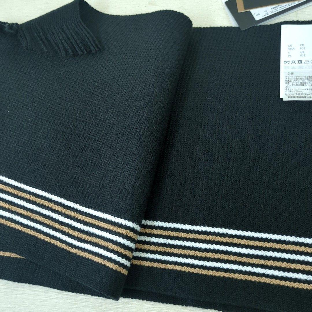 BOSS ボス　ニット帽　マフラー　2点セット　ブラック