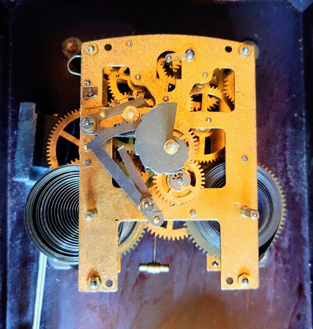 〈完動・美品〉精工舎　角支宮型ゼンマイ振り子掛け時計