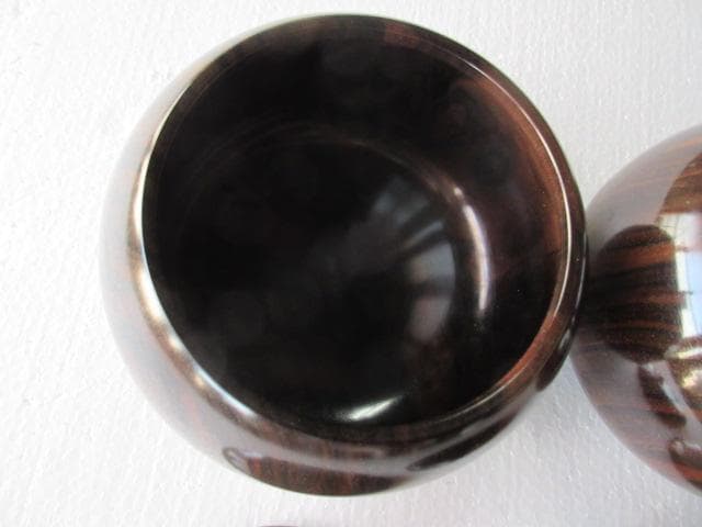 黒檀碁笥　直径１５０mm　未使用品