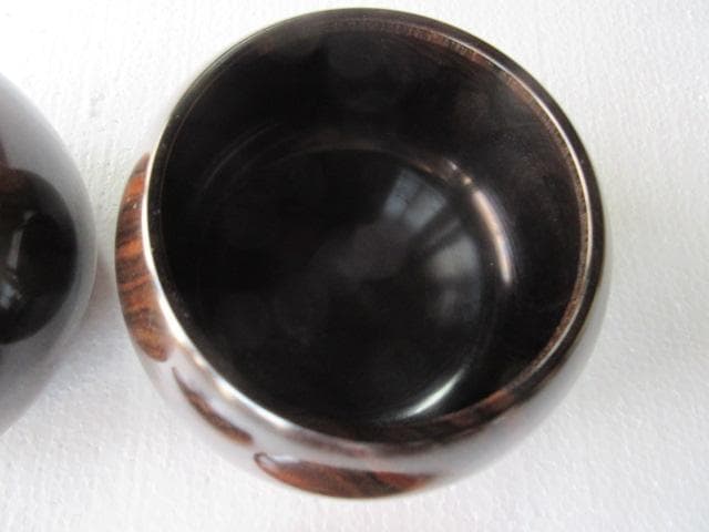 黒檀碁笥　直径１５０mm　未使用品