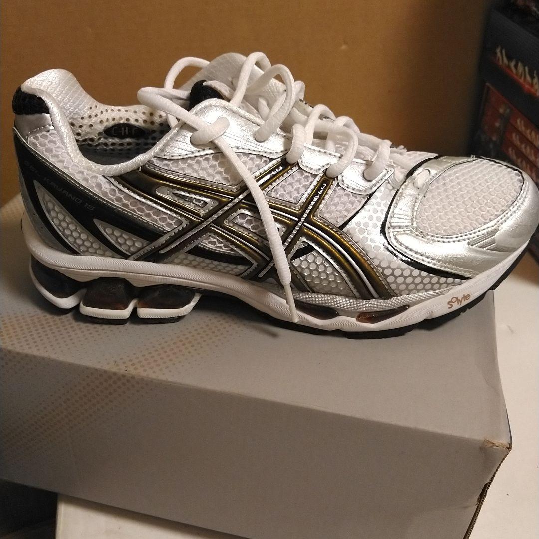 asics KAYANO 25.0 ホワイト/シルバー/ブラック