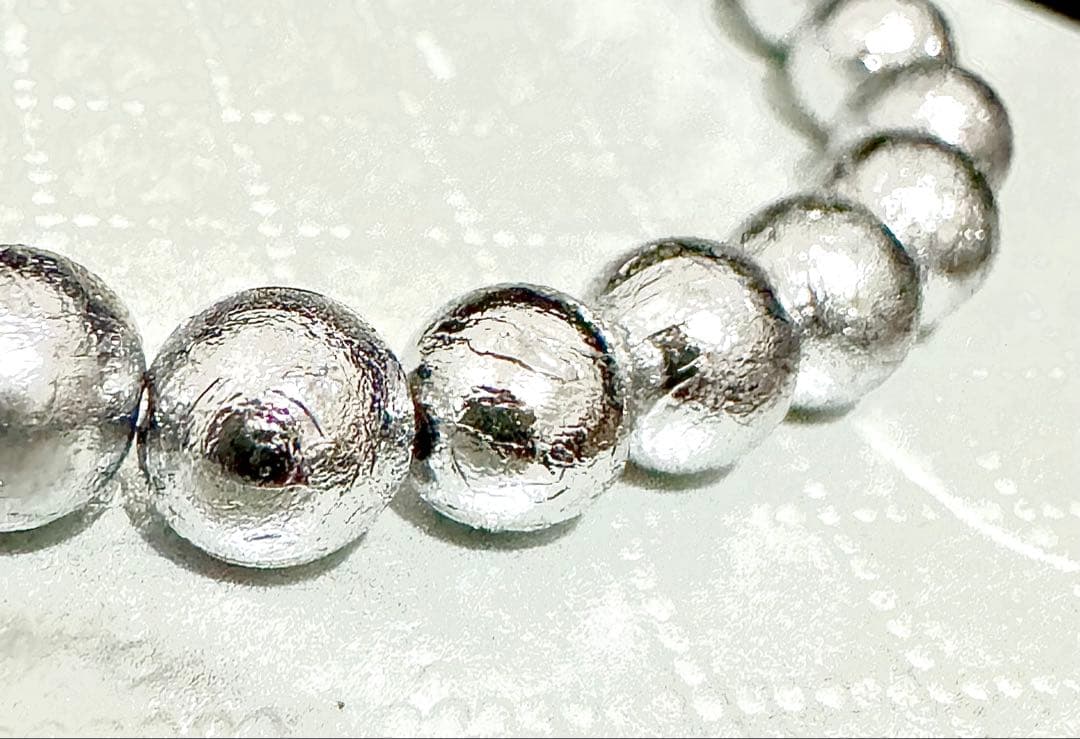 ナミビア産 ギベオン隕石 6mm ブレスレット