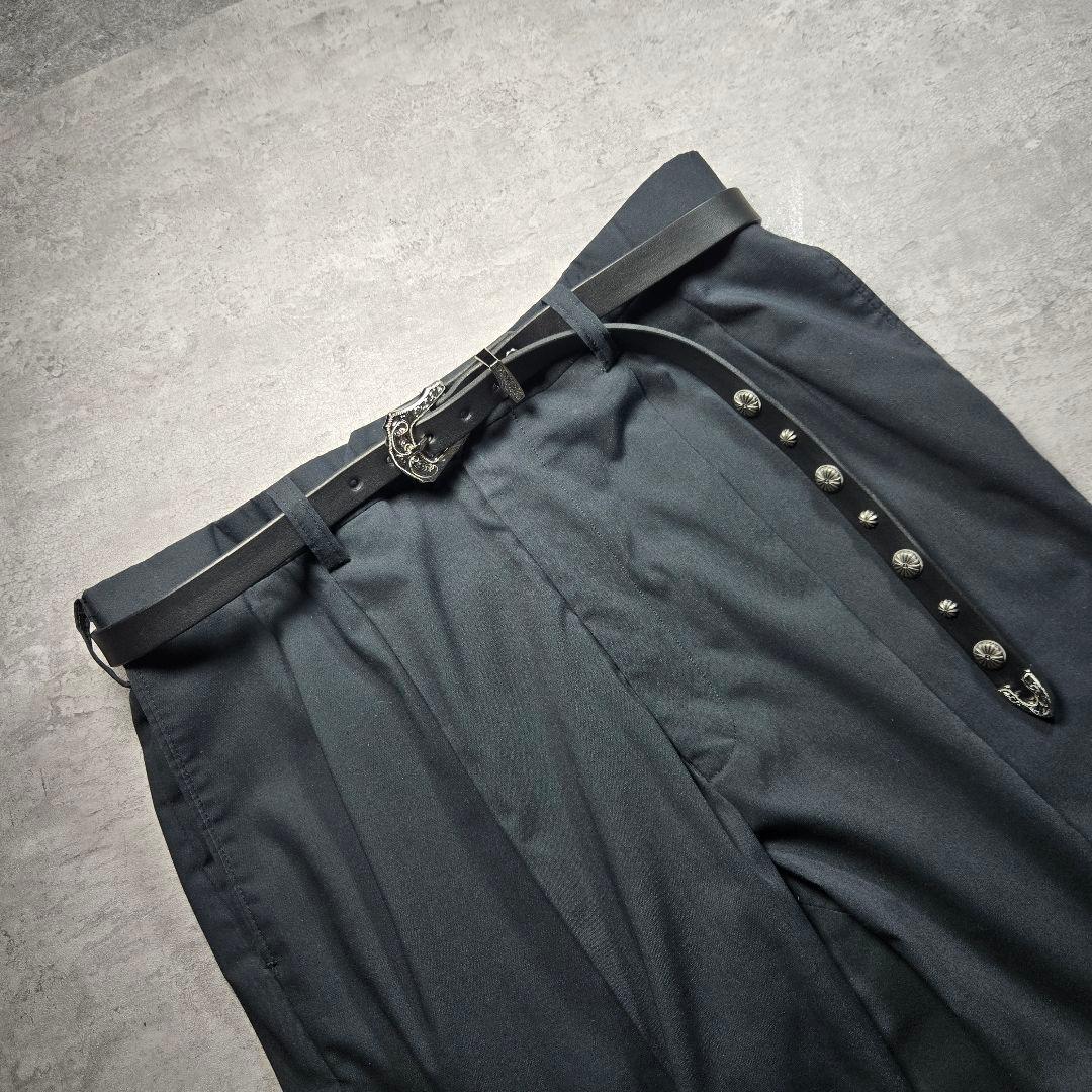 スタッズ　レザー　ナロー　ベルト　ハンドメイド　belaan-89