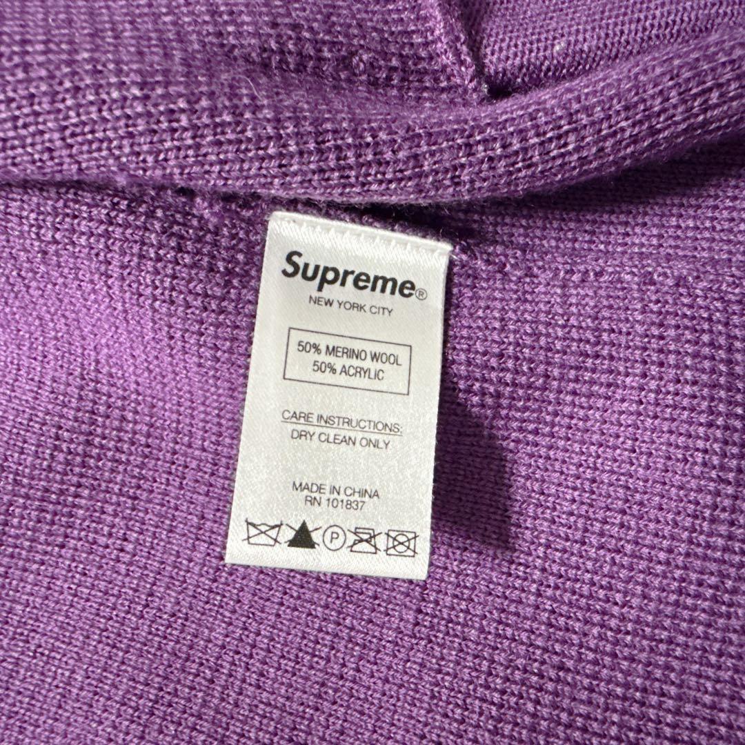 トップス supreme logo trim zip up cardigan 21ss M