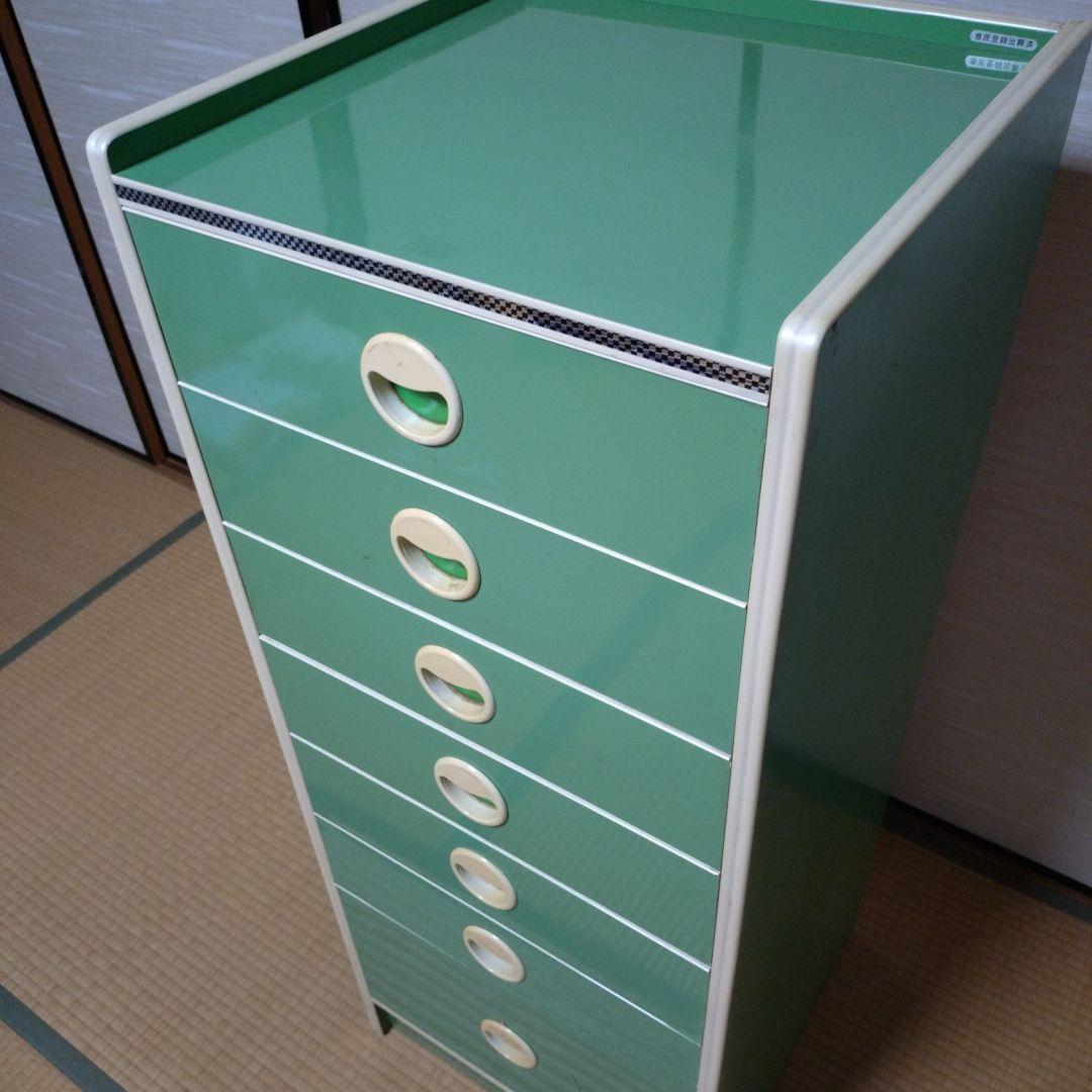昭和時代 レトロ家具 チェスト 引き出し グリーン