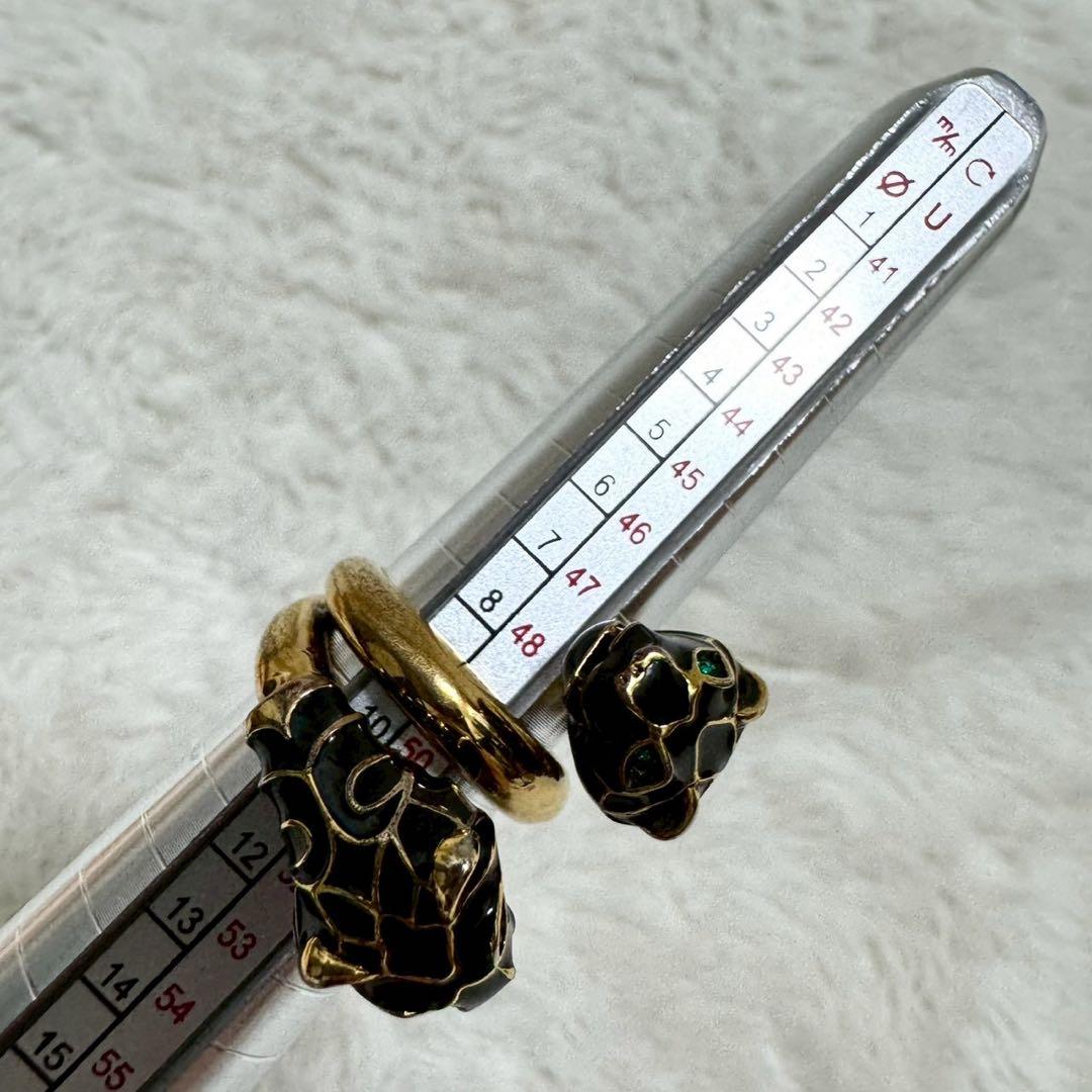 希少✨ GUCCI グッチ ダブルタイガーヘッド リング 指輪 ユニセックス