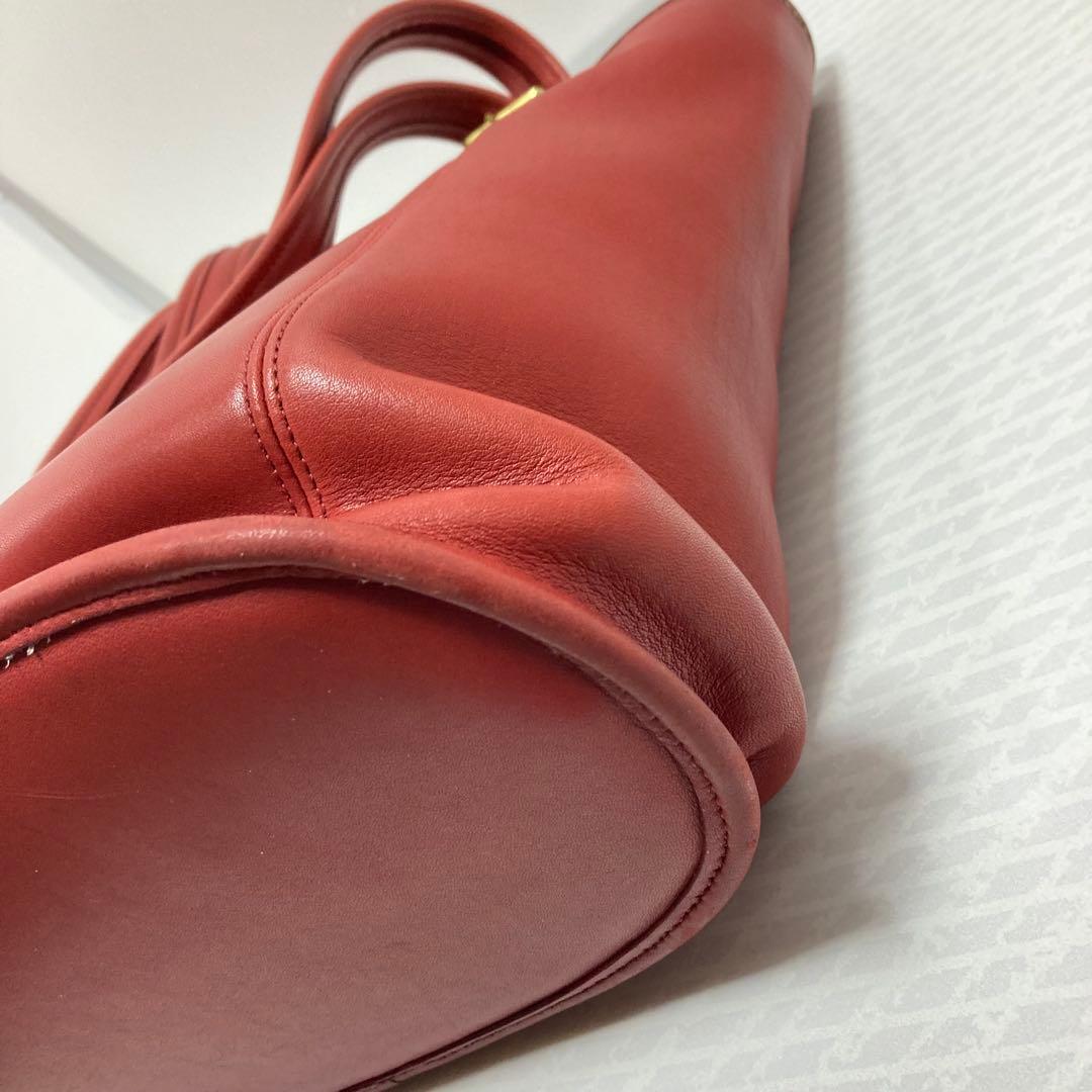 希少色　COACH オールドコーチ　USA トートバッグ　肩掛け　XL 赤