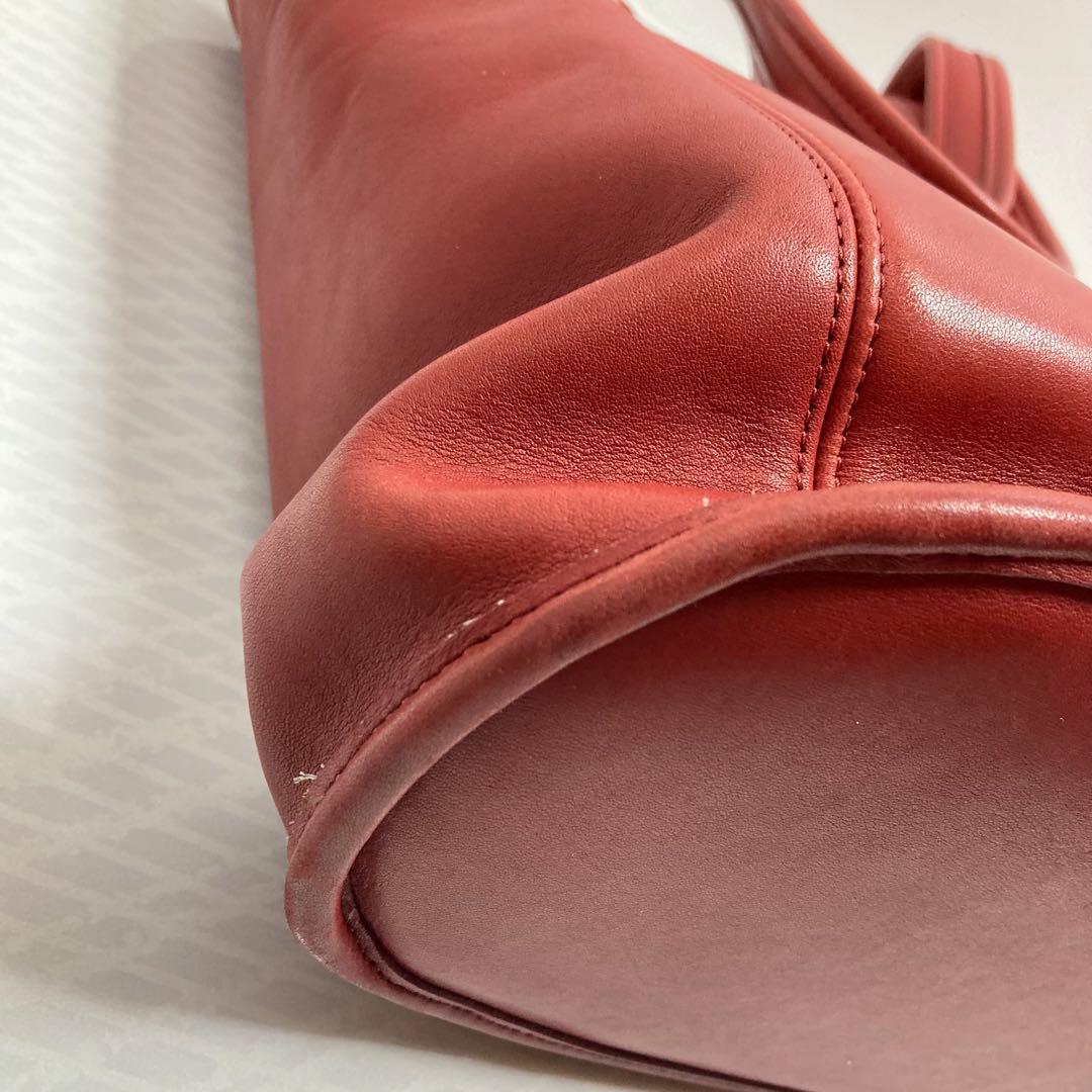 希少色　COACH オールドコーチ　USA トートバッグ　肩掛け　XL 赤