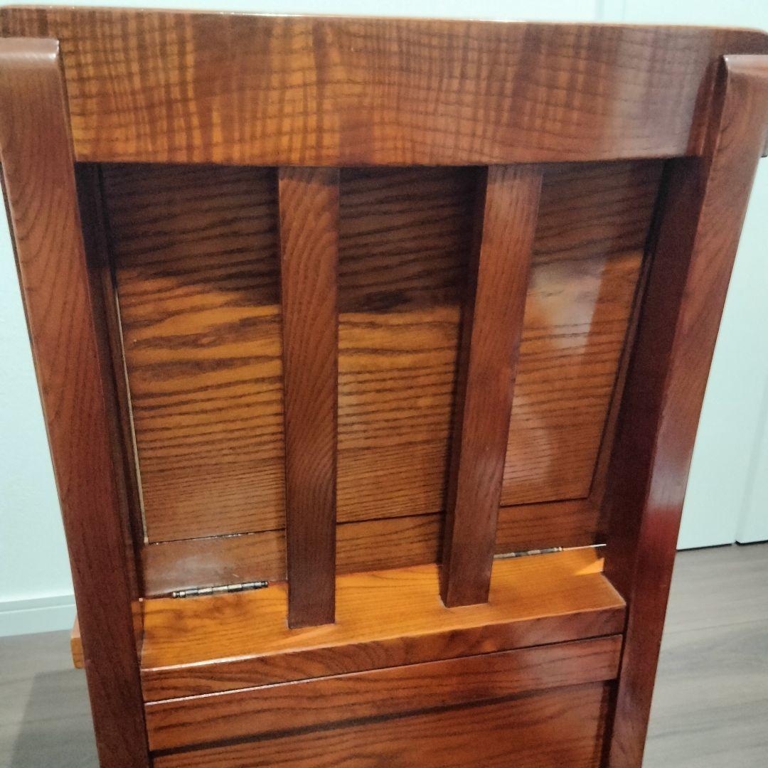 収納式回転椅子/スツール/和家具/アンティーク/唐木家具