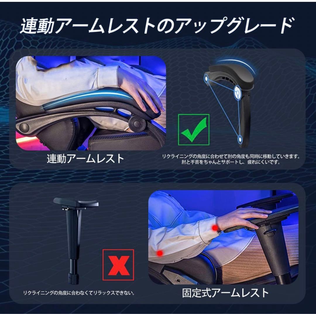 GTBoy ゲーミングチェア 椅子 デスクチェア  パソコンチェア 青と白