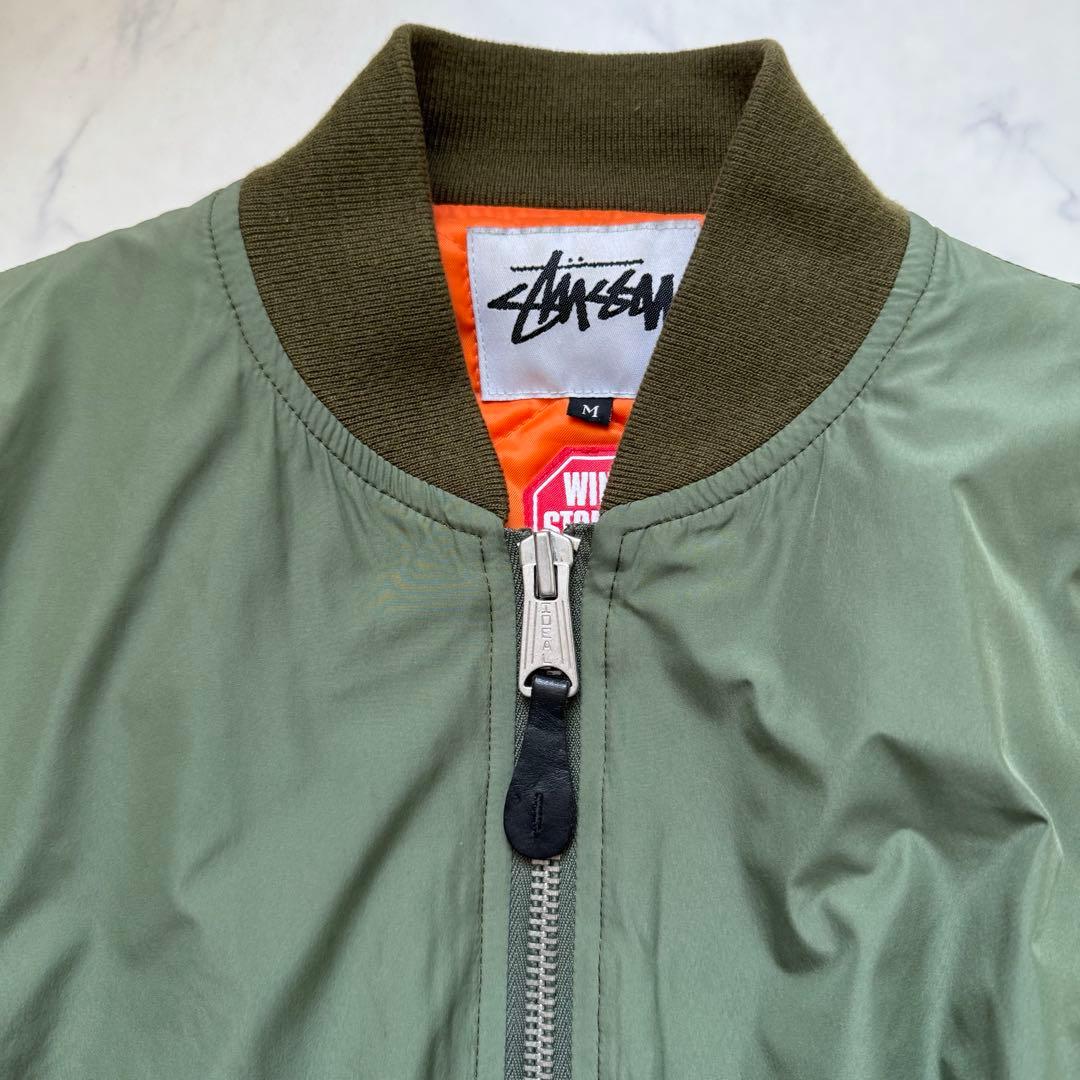 n35【STUSSY】MA-1 フライトジャケット ウィンドストッパー