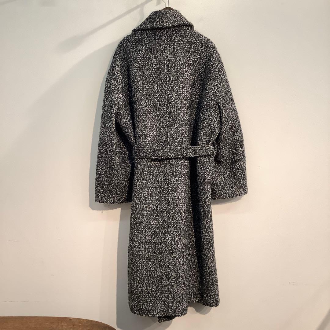 ⭐️新品⭐️tageechita ミックスカラーブークレウール ラペルロングコートM