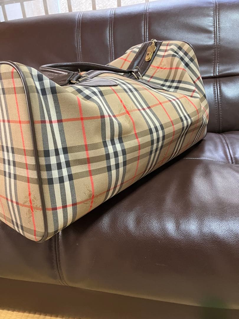 Burberry バーバリー　ボストンバッグ　ノバチェック　シャドウホース