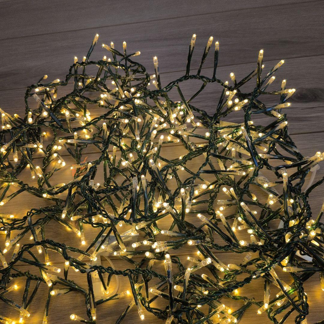 LEDクリスマスライト 暖色系 緑色ケーブル