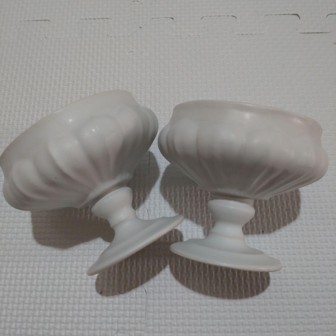 臼杵焼　ホワイトフリル　デザイン　デザート　サンデーカップ