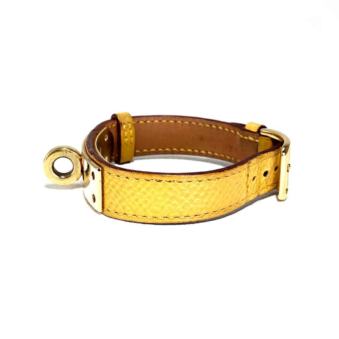 エルメス／ケリー用 替え革ベルト レザー イエロー／純正尾錠 GP