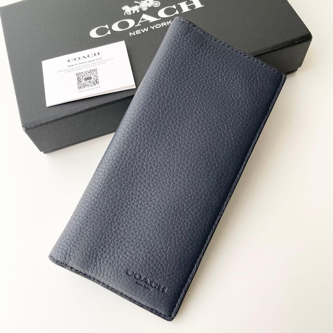 コーチ COACH 長財布 メンズ ブレスト ポケット ウォレット レザー 新品