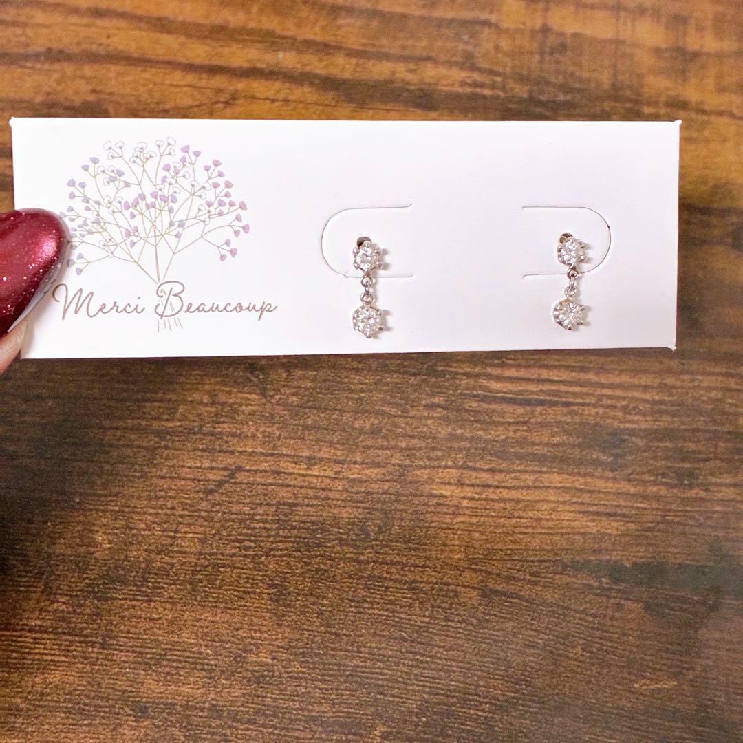 pt900 プラチナ ダイヤ ピアス