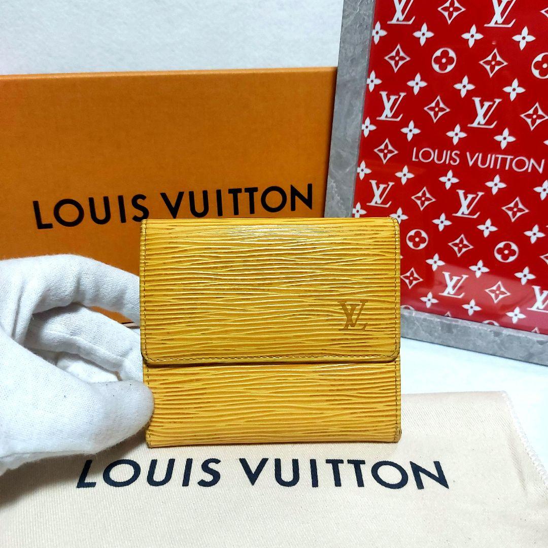 美品 Louis Vuitton ルイヴィトン エピ Wホック 三つ折財布