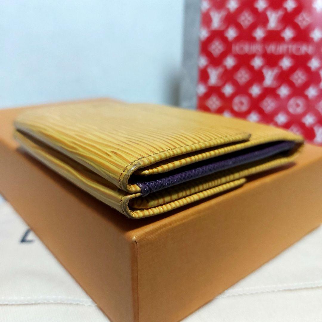 美品 Louis Vuitton ルイヴィトン エピ Wホック 三つ折財布