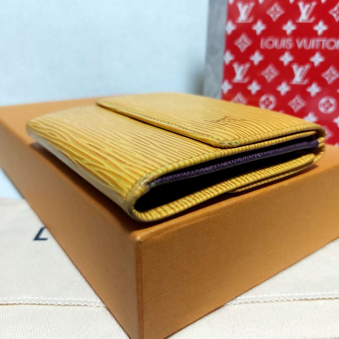 美品 Louis Vuitton ルイヴィトン エピ Wホック 三つ折財布