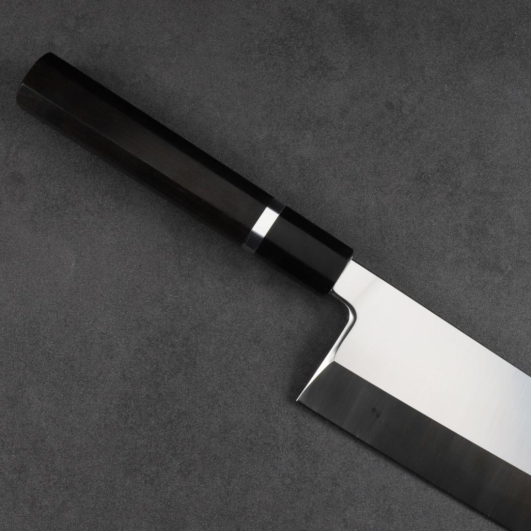 7270 梵静刃物 究極の出刃包丁 尺 刺身包丁 黒檀黒水牛角一本銀巻八角柄