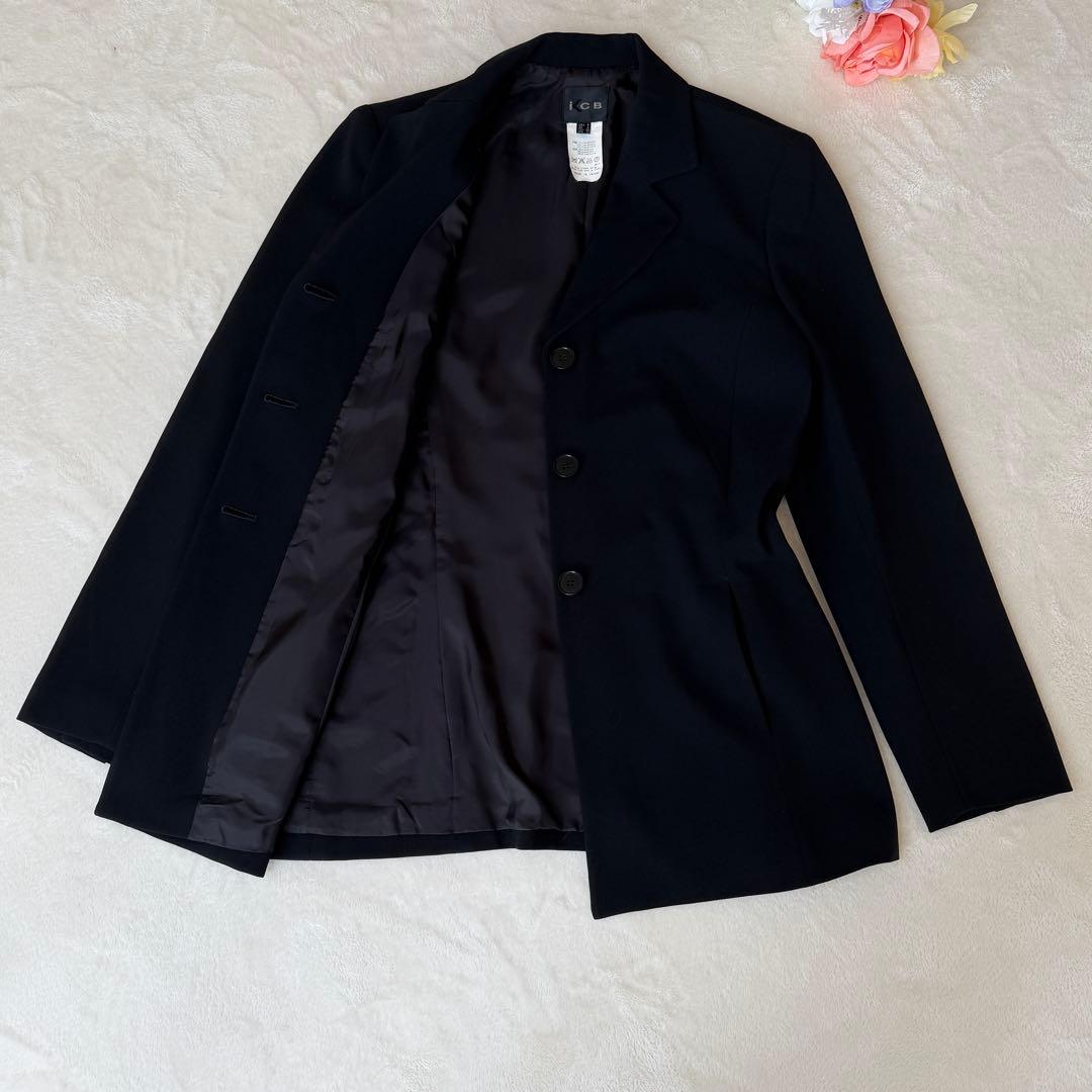 アイシービーiCB パンツスーツ　セットアップ 11号 ブラック　トリアセート