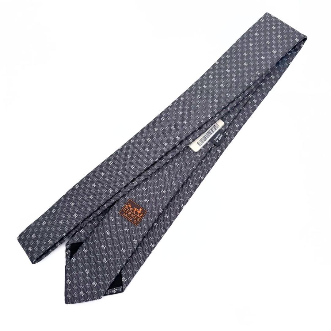 きなこ【未使用】Hermès エルメス ネクタイ H柄 シルク100％