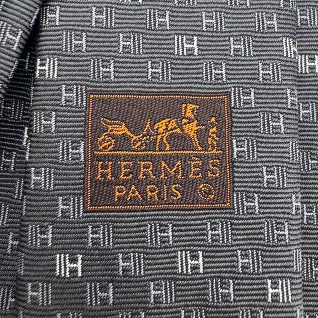 きなこ【未使用】Hermès エルメス ネクタイ H柄 シルク100％