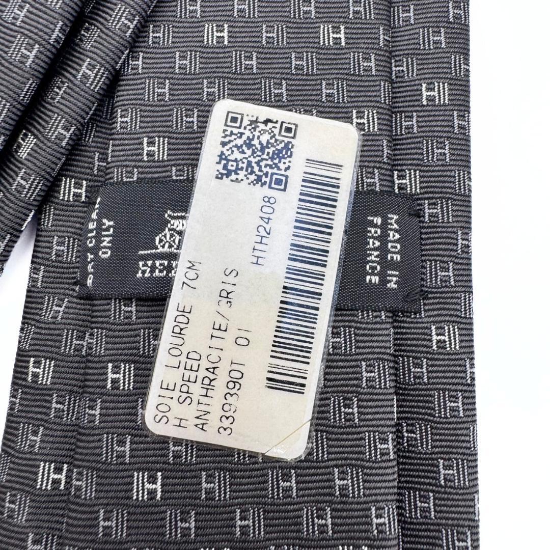 きなこ【未使用】Hermès エルメス ネクタイ H柄 シルク100％