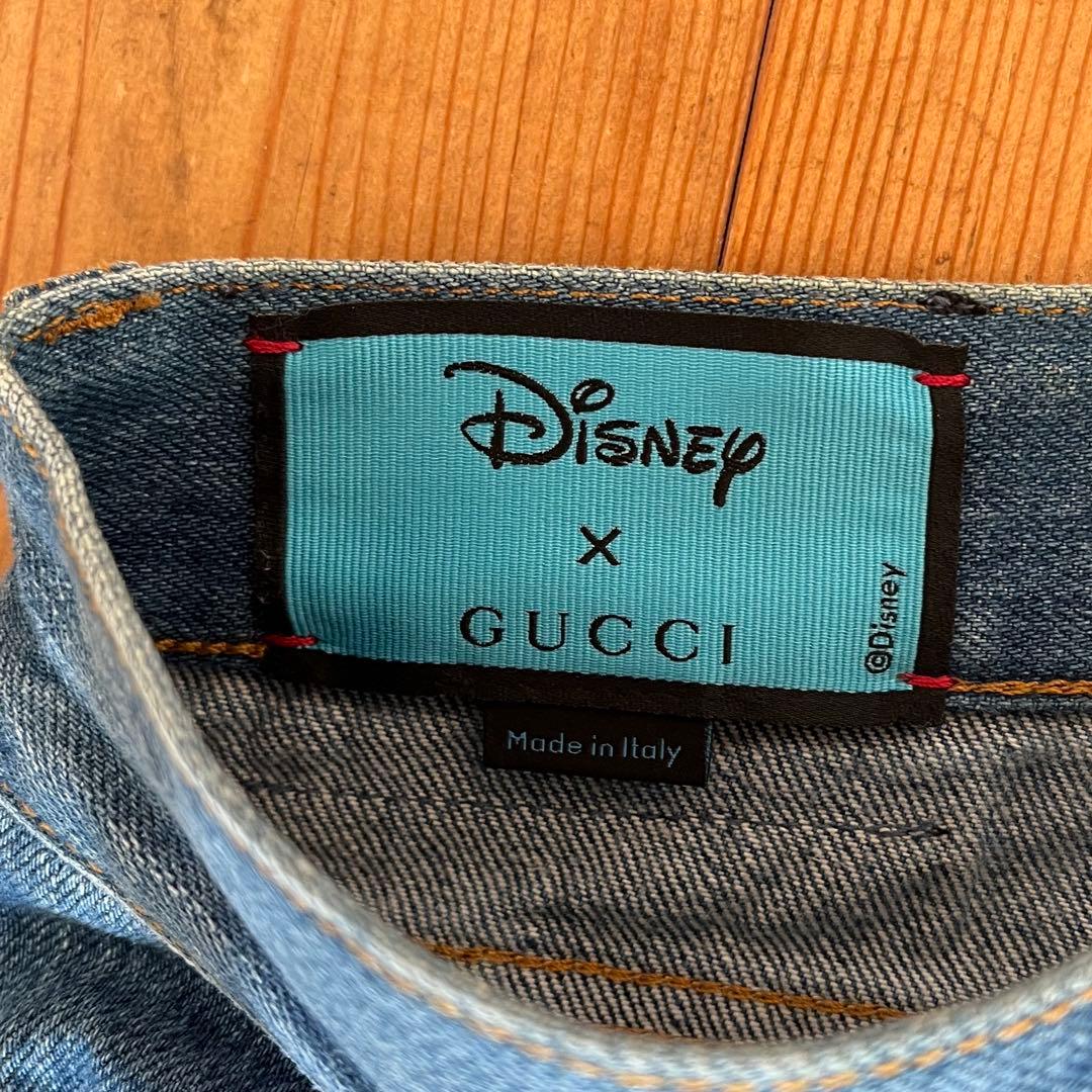 GUCCI デニムパンツ ディズニーコラボ ドナルドダック刺繍 24 イタリア製