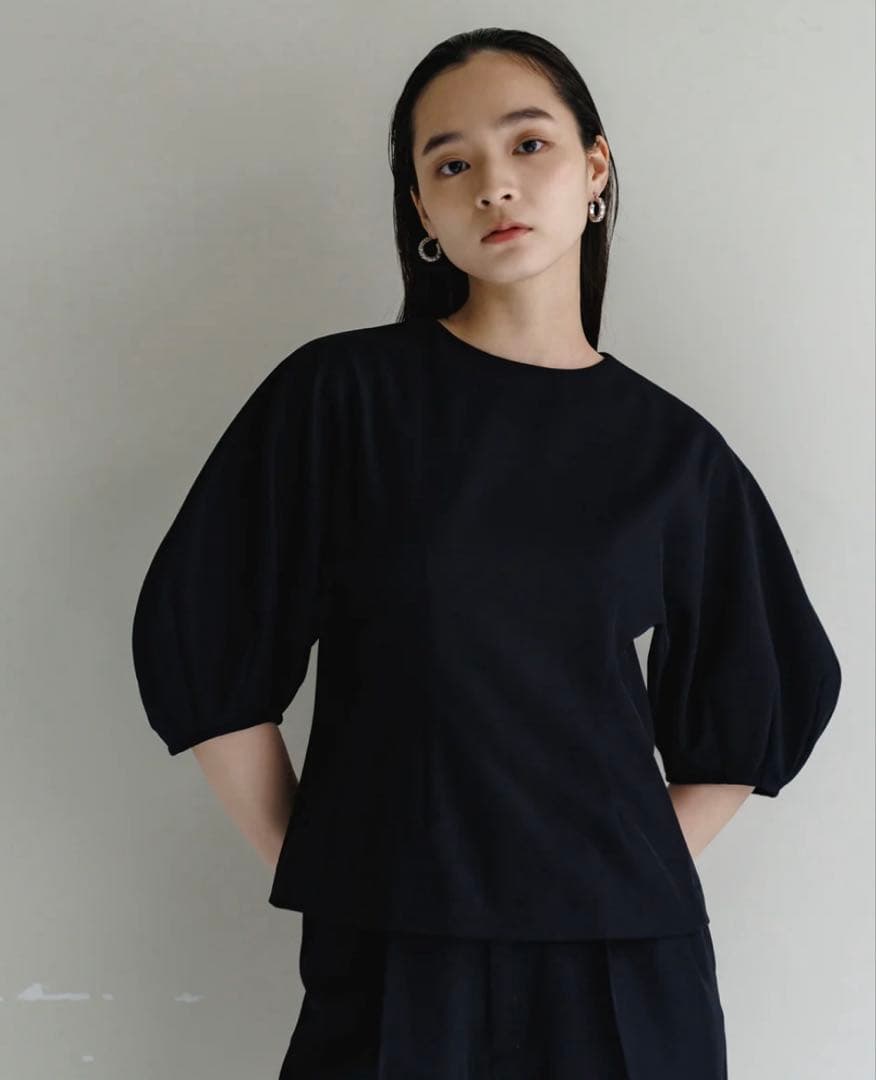 トップス NEAU volume sleeve blouse dnavy