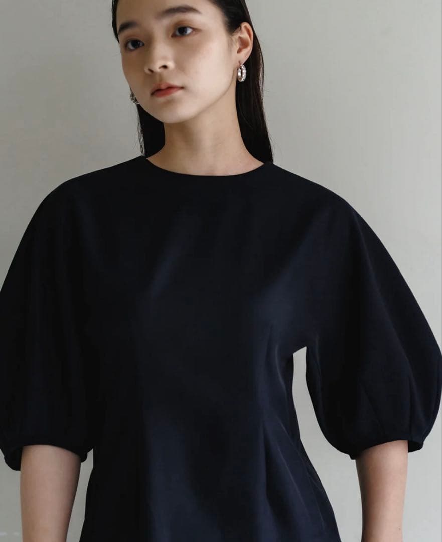 トップス NEAU volume sleeve blouse dnavy