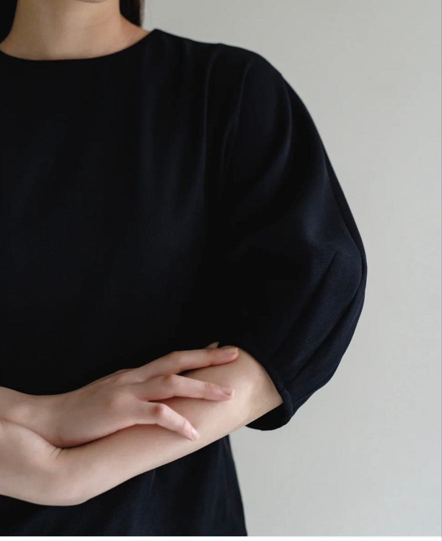 トップス NEAU volume sleeve blouse dnavy