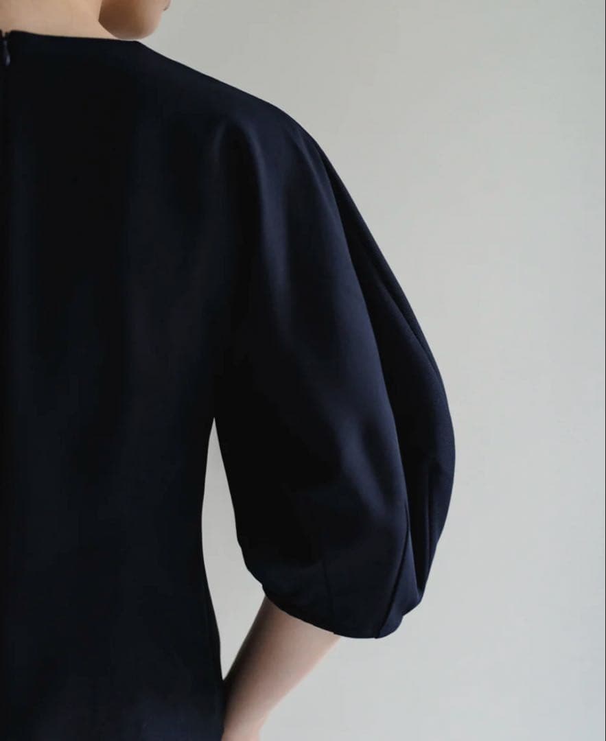 トップス NEAU volume sleeve blouse dnavy