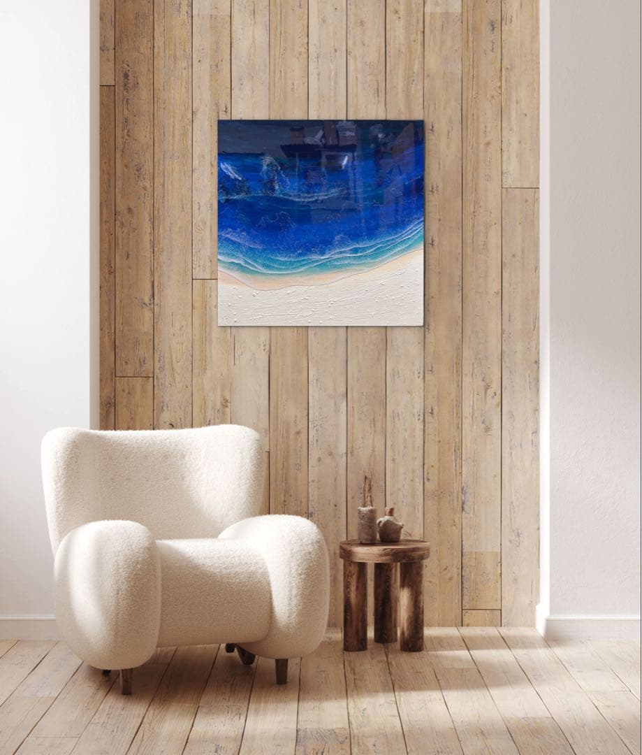 BIG 正方形オーシャンパネル No.248 海アート　レジンアート