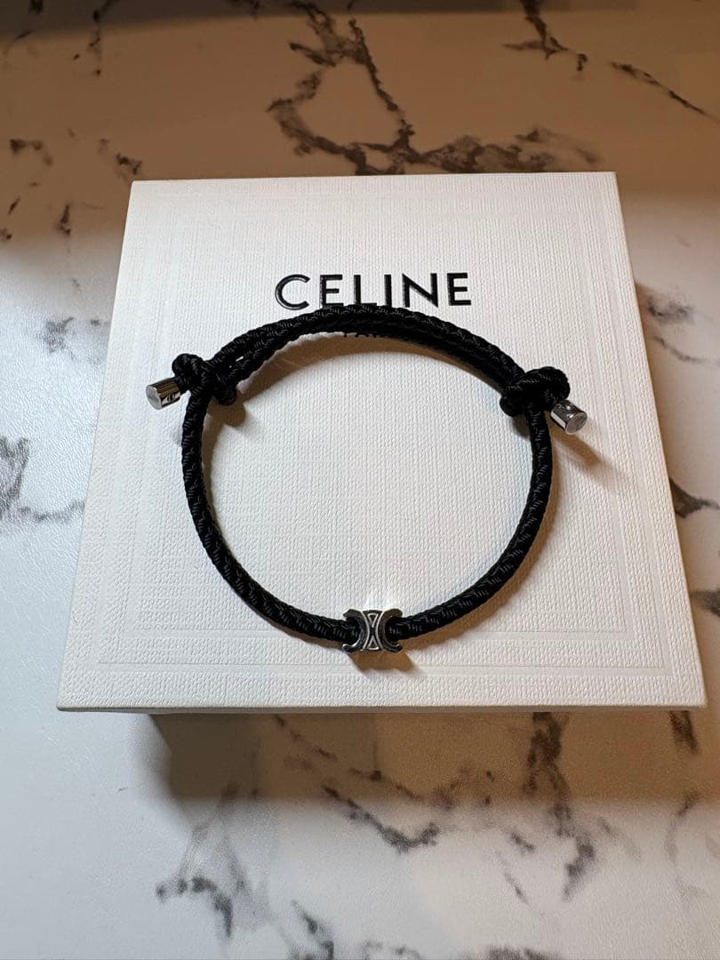 CELINE セリーヌ トリオンフビーチブレスレット ブラック