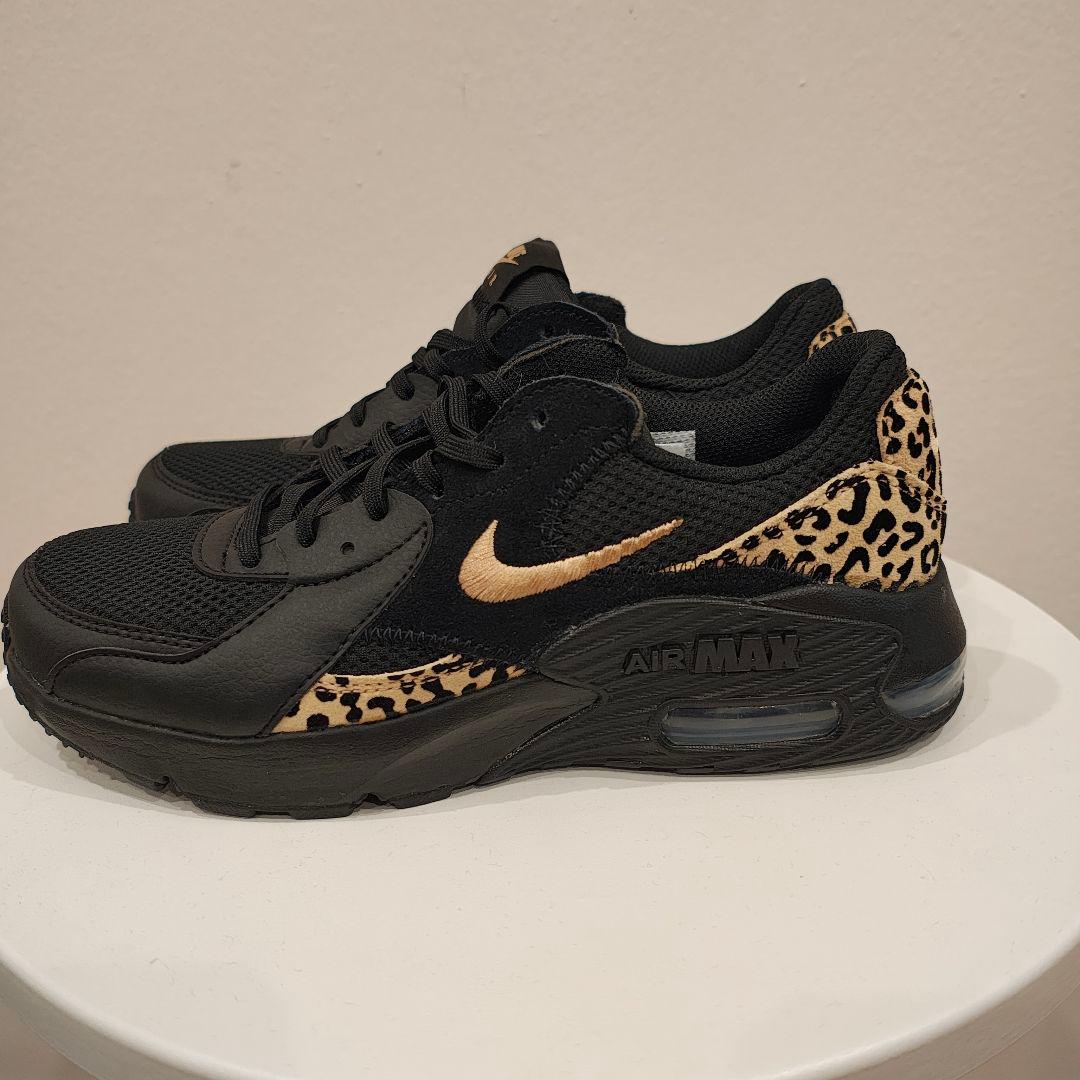 Nike Air Max ナイキ 黒 ブラック レオパード ヒョウ柄 24cm