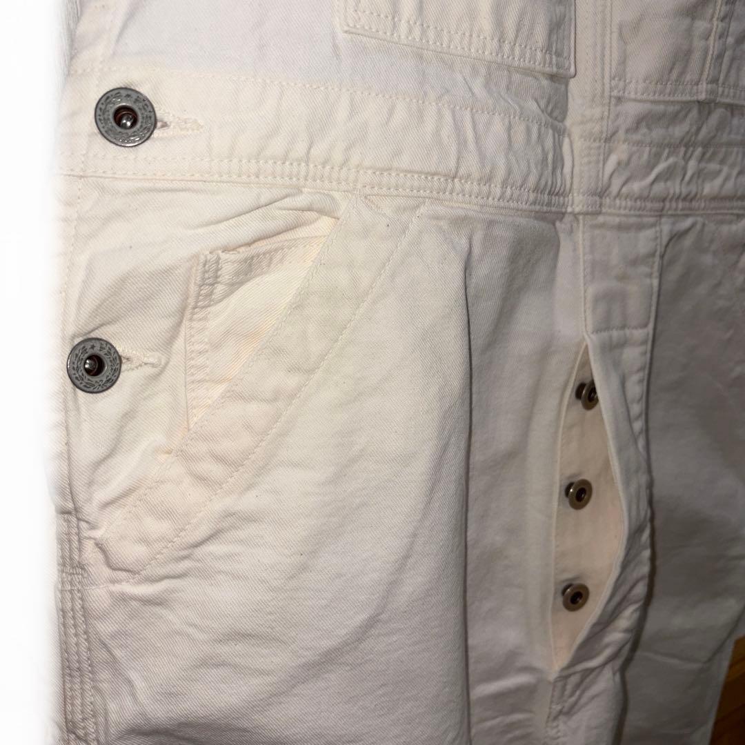 orSlow サイズXS （Mサイズ可）　　　ホワイト コットンサロペット