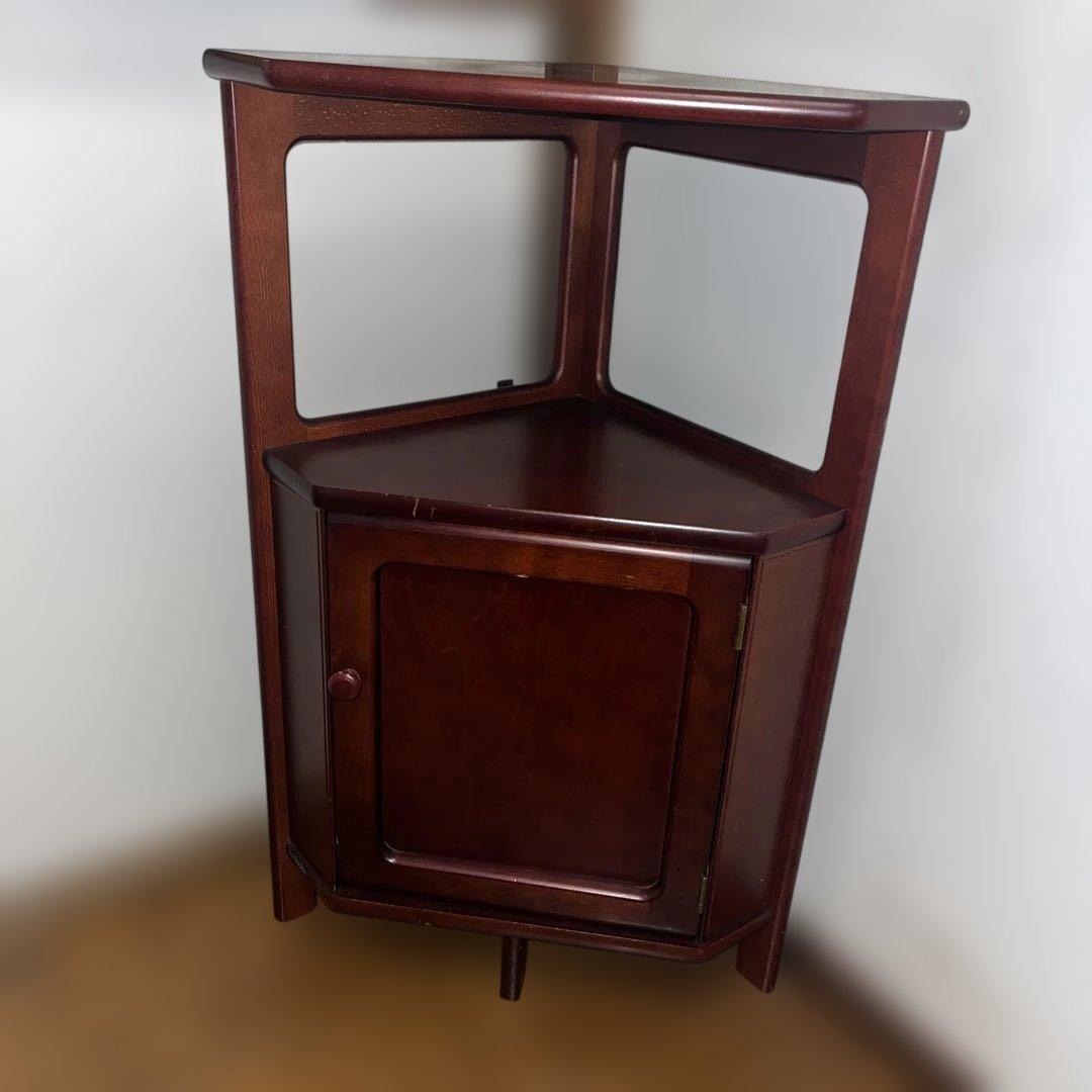 Karimoku　カリモク　電話台　木製　三角　コーナー　インテリア