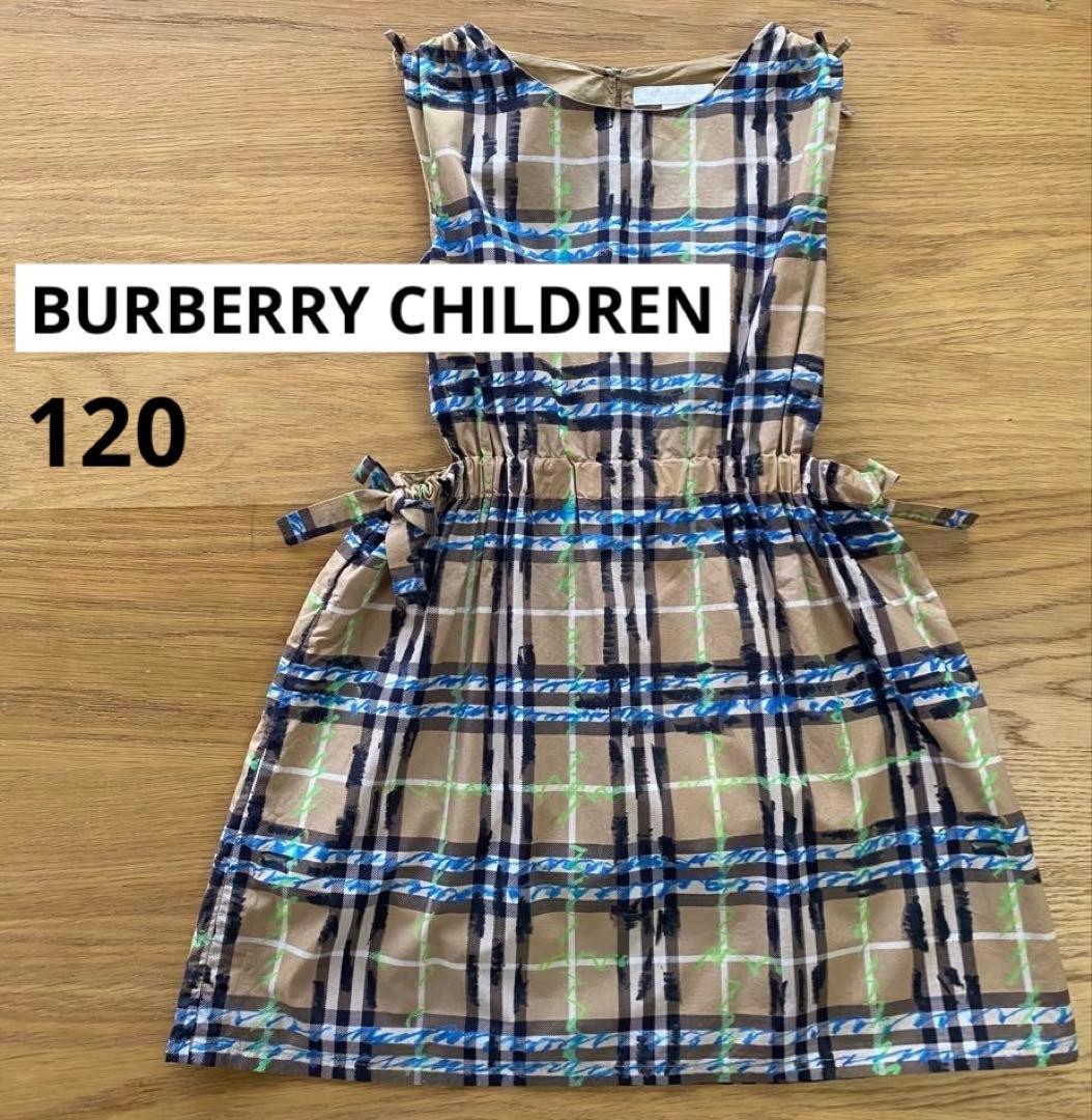 【美品】BURBERRY CHILDREN チェック柄 ワンピース ノースリーブ