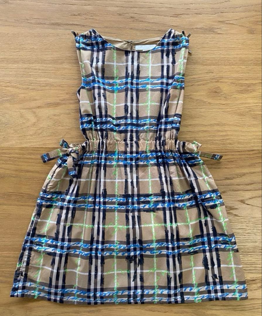 【美品】BURBERRY CHILDREN チェック柄 ワンピース ノースリーブ
