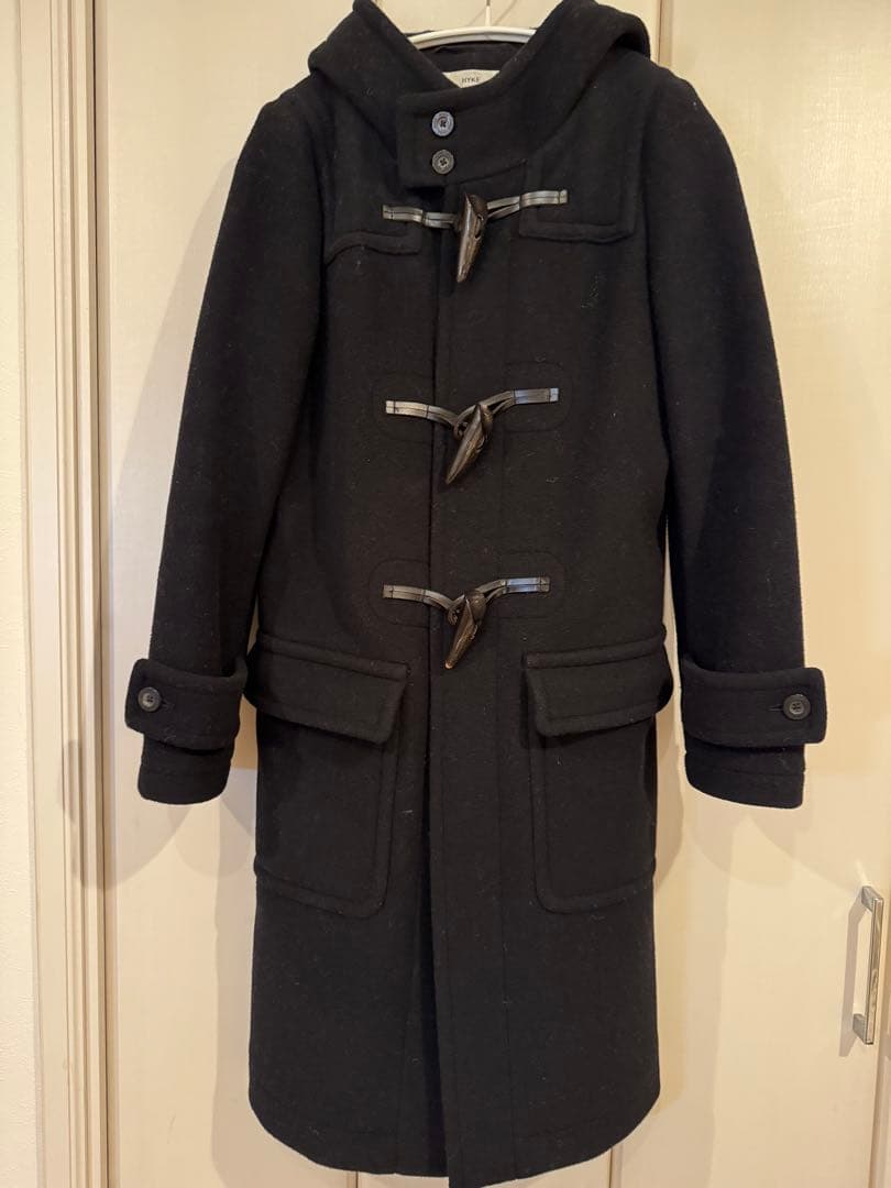 HYKE ブラック ダッフルコート S