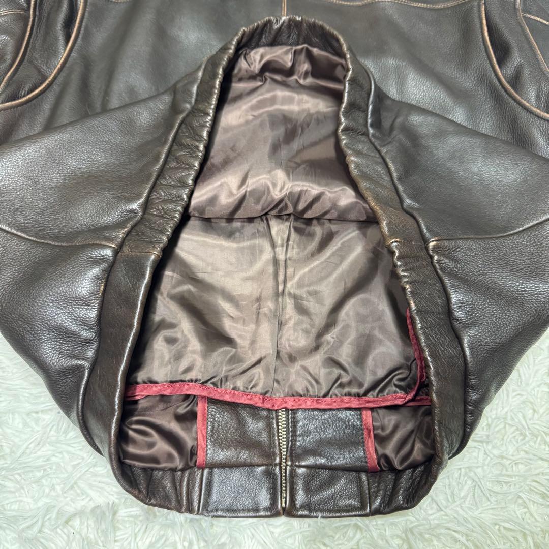 ☆St. John's Bay セントジョンズベイ レザージャケット ブラウン☆