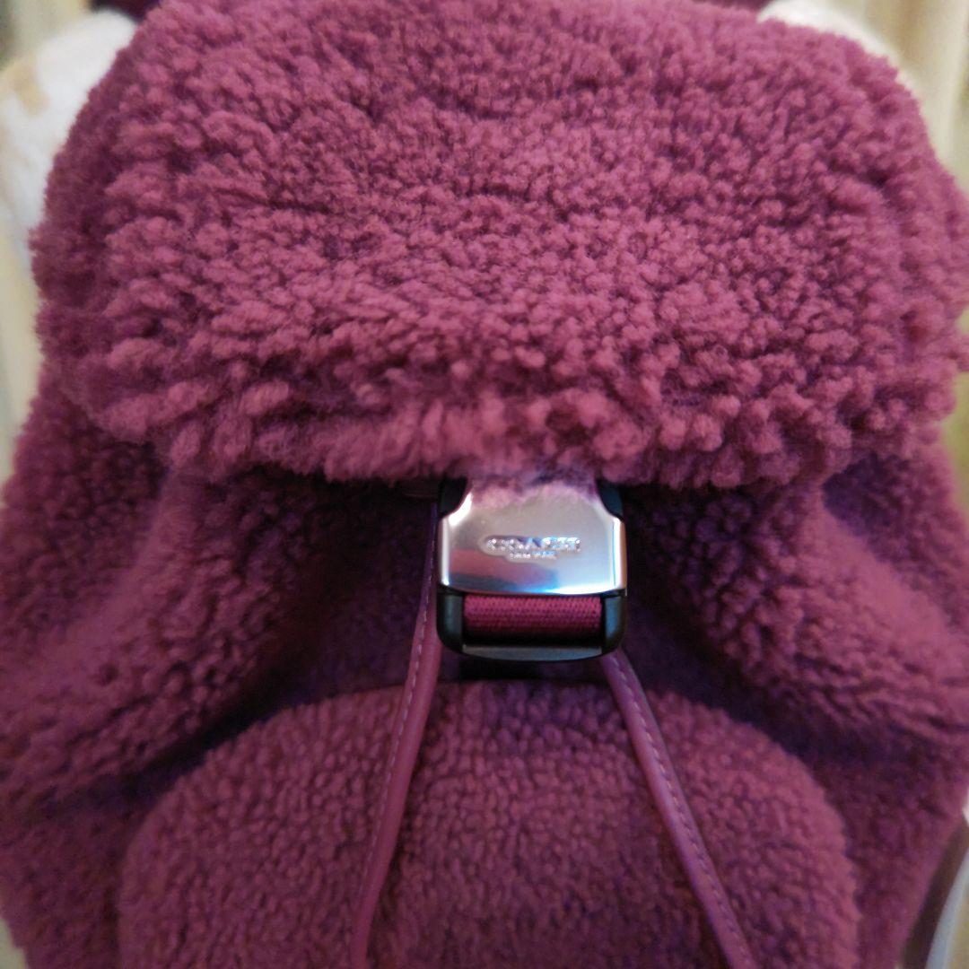 最終お値下げCOACH コーチ リュック バックパック ピンク もこもこ