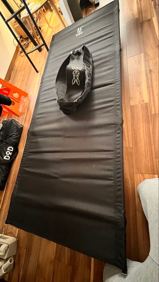 DOD バックインベット 折りたたみコット 黒 収納バッグ付き