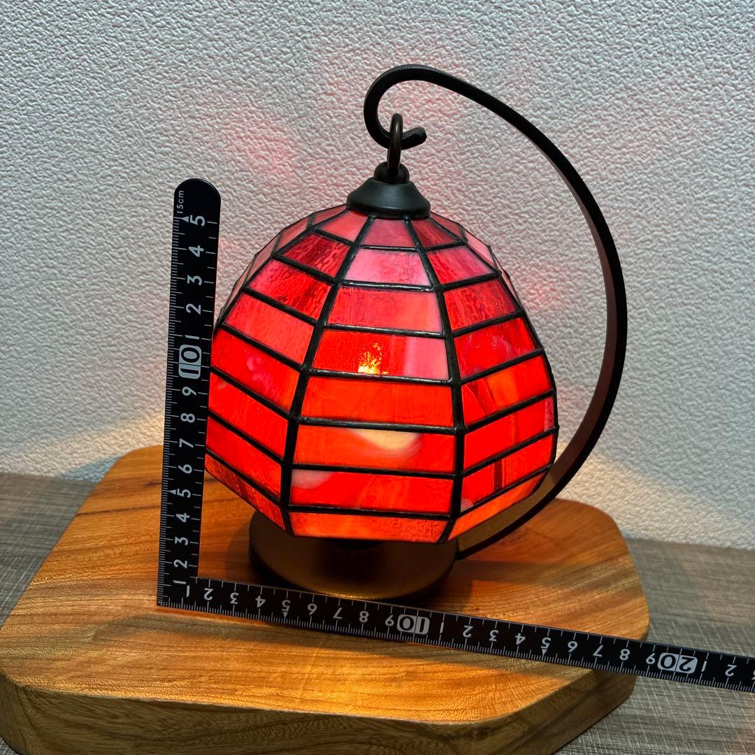 ステンドグラスランプ オレンジ