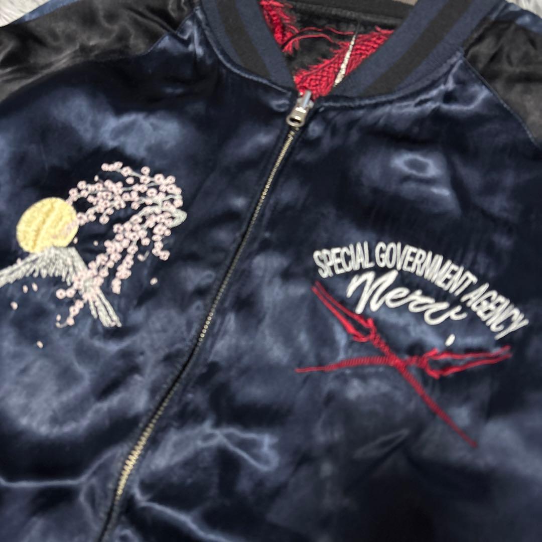 【希少】エヴァンゲリオン × 錦 サテン リバーシブルスカジャン 綾波レイ　XL