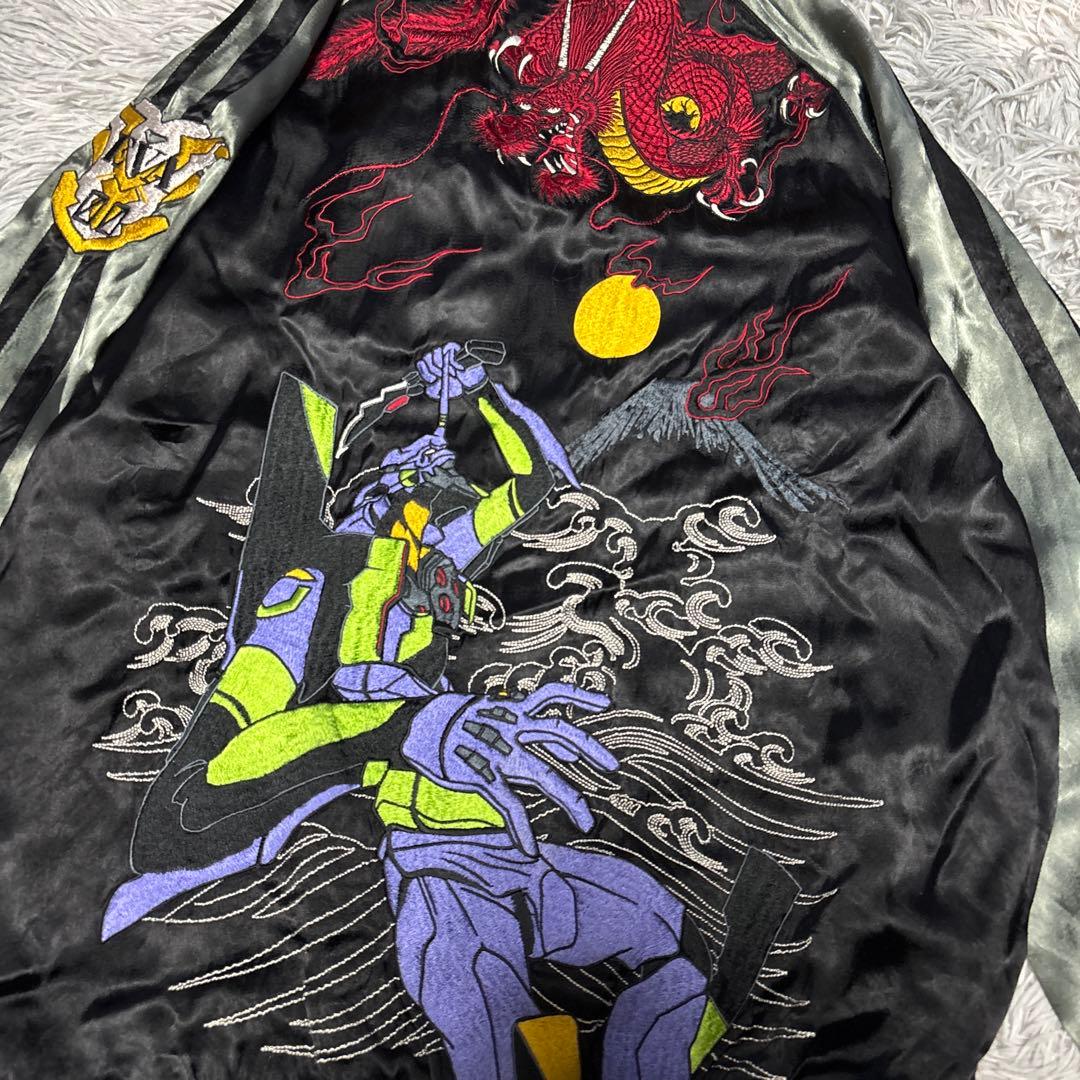 【希少】エヴァンゲリオン × 錦 サテン リバーシブルスカジャン 綾波レイ　XL